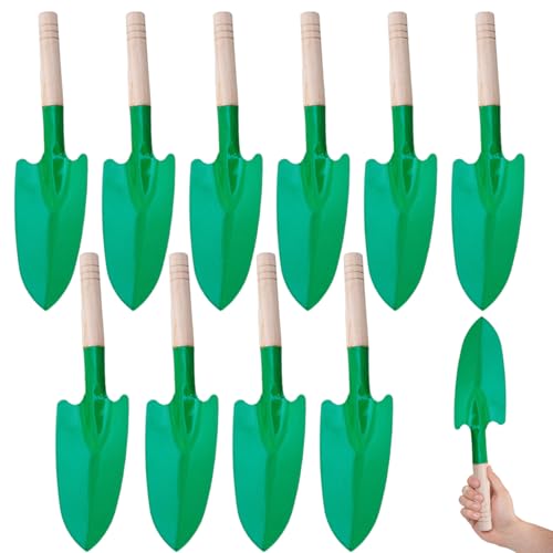 10pcs Gartenkelle mit Holzgriff 10 x 3 Kleine tragbare Metallgartenschaufel zum Gartenbetrieb der Unkrautanpflanzung & Graben | Schaufeln | Schaufeln von Pastoralist