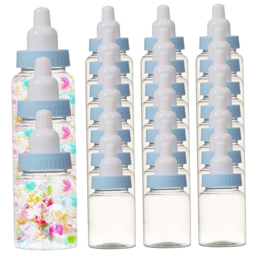 24pcs Babypartyflaschen 3.5x1.6in Clear Safe Fillable Plastic Mini Baby Flasche Party Gefällt mir Süßigkeitenflaschen Dekorationen für Neugeborene Geburtstagdekoration, Weihnachtsdekoration von Pastoralist