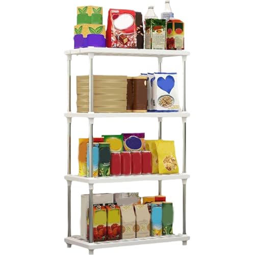 Badezimmerregal, 4 -stufiges Regal, 16, 5 x 8, 7 x 31, 5 Zoll Küche, mit 4 Haken minimalistische abnehmbare Lagerregale Plastikbadezimmer für Küchen Wohnzimmer Badezimmerregal, 4 -stufiges Regal, 16, 5 x 8, 7 x 31, 5 Zoll Küche, mit 4 Haken minimalistische abnehmbare Lagerregale Plastikbadezimmer für Küchen Wohnzimmer von Pastoralist