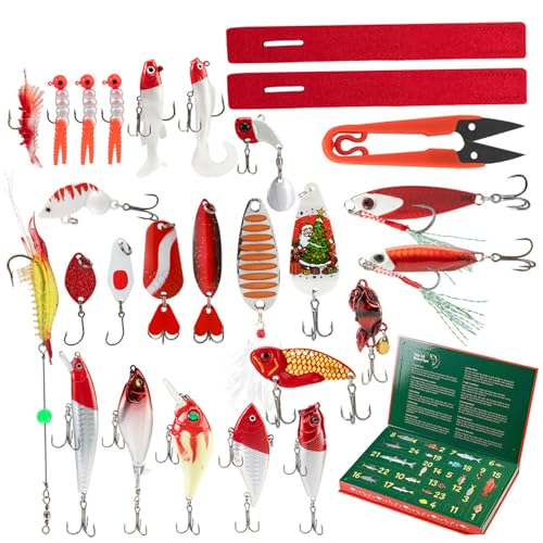 Fischerei Adventskalender 2025 24 Tage Realistic Lure Fishing Kit Weihnachten Countdown -Kalender für Urlaub Überraschung Fischer erwachsener Männer Teen Jungen |.Advent 2025 Fischerei Adventskalender 2025 24 Tage Realistic Lure Fishing Kit Weihnachten Countdown -Kalender für Urlaub Überraschung Fischer erwachsener Männer Teen Jungen |.Advent 2025 von Pastoralist