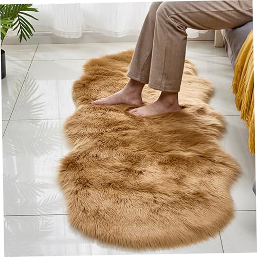 Flauschiger Teppich unregelmäßiger 24x71 Nicht-Shedding-zotteliger Teppich mit nicht rutschem Boden weicher und komfortabler flauschiger für Bett, Wohnzimmer, Schlafzimmer, Weihnachtsdekorati von Pastoralist