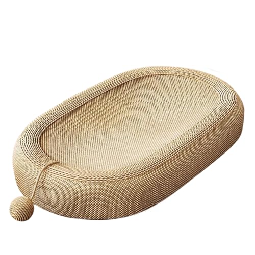 Katzenkratzer 3 in 1 Sisal Cat Kratzplatte, 22 ovaler Kratzer mit Spielzeugkugeln Keine Trümmer kratzfestem Boden Anti-Skid-Kratzer für Innenkatzen, Weihnachtsdekoration Katzenkratzer 3 in 1 Sisal Cat Kratzplatte, 22 ovaler Kratzer mit Spielzeugkugeln Keine Trümmer kratzfestem Boden Anti-Skid-Kratzer für Innenkatzen, Weihnachtsdekoration von Pastoralist