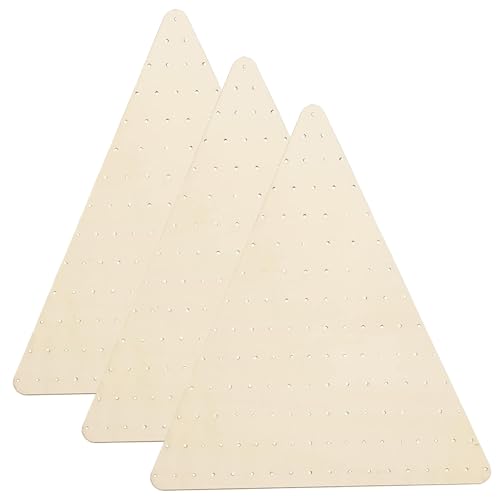 Kranzbretter mit Löchern, Kranzbrettern 3 PCS 12 x 14 Holz dreieckiger Rahmen mit Löchern Dekorative DIY -Kunsthandwerksform für Halloween & Weihnachten, Zuhause, Tür und Wanddekoration von Pastoralist
