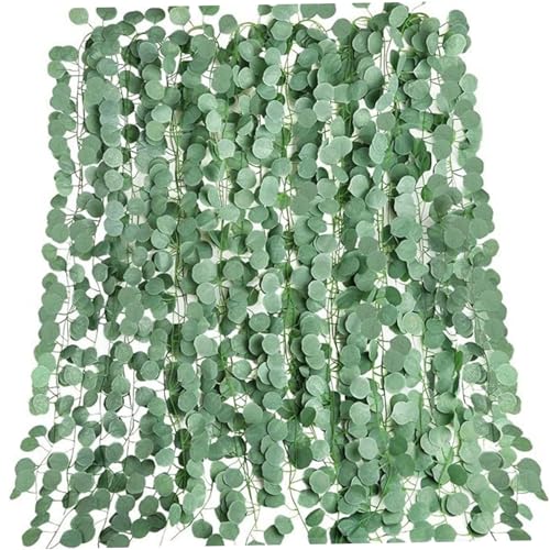 Künstliche Grüngirlande, künstliche Eukalyptusgirlande, 24 pcs lebensechter Grün, Plastik -Eukalyptus -Reben für Hochzeits Hintergrund Kamin Scherntür Wanddekoration Künstliche Grüngirlande, künstliche Eukalyptusgirlande, 24 pcs lebensechter Grün, Plastik -Eukalyptus -Reben für Hochzeits Hintergrund Kamin Scherntür Wanddekoration von Pastoralist