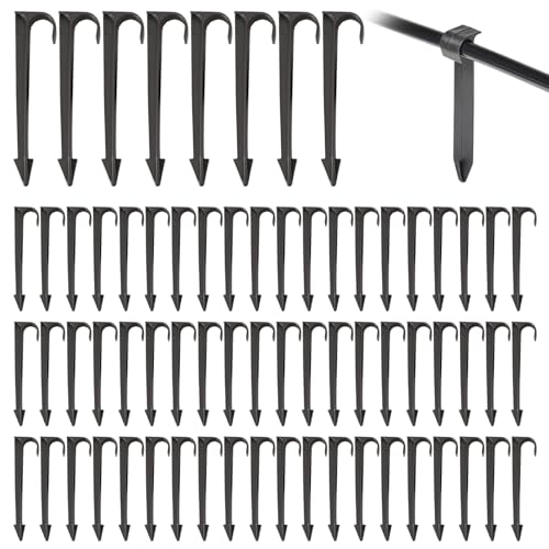 100pcs Tropfbewässerungseinsätze, Hold-Down Anker Tropf Line Stakes, Plastikgartenschlauch-Stützeinsätze für Gartenrasen Hinterhof |.Bewässerung von Pastoralist