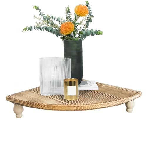 Pastoralist Holz Eckregal, Eckschalter Regal 11x11 Zoll Holzpodest Ständer rustikaler Holz Riser für Küchentheke Kaffeebar von Pastoralist