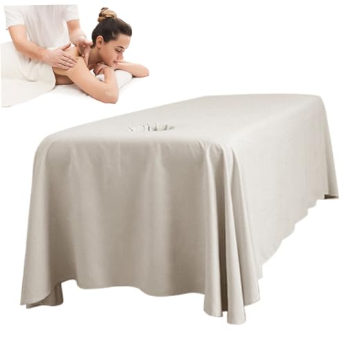 Pastoralist Massage Tischblätter, 290 x 180 cm atmungsaktive Massage -Tischabdeckung mit Gesichtsloch, Waschbettrock für 190x80 cm Spa -Salonbetten (Kkahi) von Pastoralist