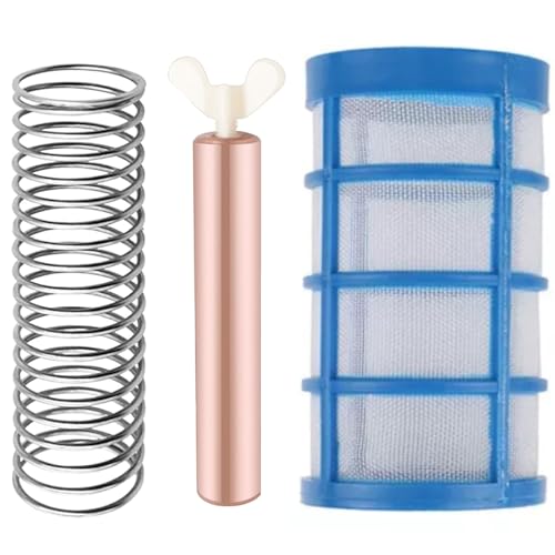 Pastoralist Pool Ionizer Copper Ersatzkit mit 4.1 x 0.6 Kupferanode, Korb Skimmer und Feder, einfach zu verwendende Anode für Pool -Ionisator, Ersatz von Pastoralist