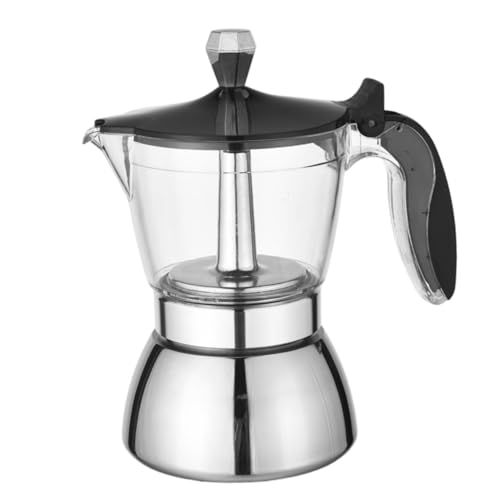 Pastoralist Pot -Espressomaker, Topf -Espressomaker, Mokka, 400 ml visueller Kaffee -Kaffee mit Sicherheitsventil und Griff, abnehmbarer Edelstahlbasis tragbar von Pastoralist
