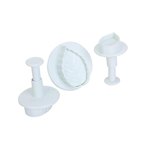 Pastoralist Rosenblätter Fondantschneider geschliffener Kolbenkuchen Dekorieren Backform -Bildwerkzeug 3pcs Blatt Fondantschneider von Pastoralist