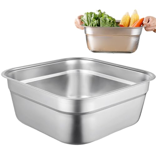 Pastoralist Schüssel Badewanne Edelstahl Waschbadewanne 12 '' Quadratwaschbecken Stabiler Flacher Boden Gemüse Waschkorb mit glattes Waschanschlussschale Mehrzweckschale für Küche, Schüssel Wanne Pastoralist Schüssel Badewanne Edelstahl Waschbadewanne 12 '' Quadratwaschbecken Stabiler Flacher Boden Gemüse Waschkorb mit glattes Waschanschlussschale Mehrzweckschale für Küche, Schüssel Wanne von Pastoralist