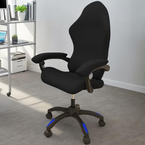 Pastoralist Stuhlabdeckung Anti-Must-Milch-Seidenspielstuhlabdeckungen mit Armlehnenabdeckungen Stretch Office Cover mit Reißverschluss Universal rotieren für Bürospiele, Weihnachtsdekoration von Pastoralist