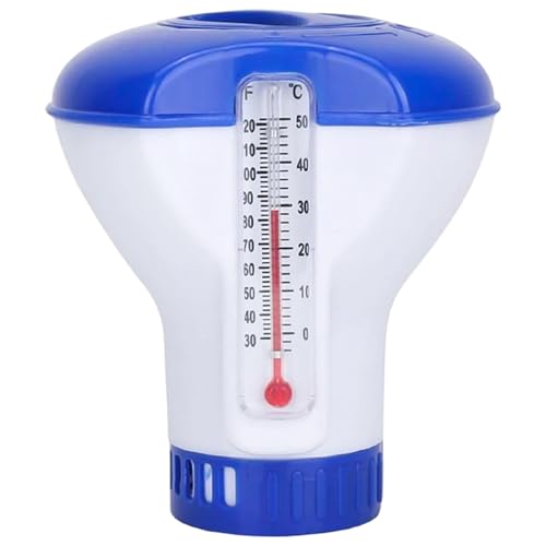 Pool -Chlor -Floater mit Thermometer, 5 Zoll automatisches Chlortabletten -Floater, Poolzubehör zum schwimmenden Wasser frisch und sauber |.Thermometer leicht zu lesen Pool -Chlor -Floater mit Thermometer, 5 Zoll automatisches Chlortabletten -Floater, Poolzubehör zum schwimmenden Wasser frisch und sauber |.Thermometer leicht zu lesen von Pastoralist