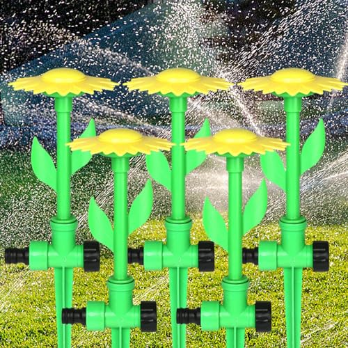 Sprinkler für Garten, 5pcs Lawn Sprinkler für Garten rotierende Bedeckung großer Fläche, Gartenwassersprinkler, die automatisch für den Hof Sprinkler Sprinkler von Pastoralist