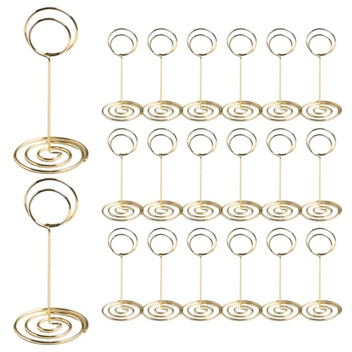 Tischnummernhalter 20pcs 3.3x1.6 Metall Elegant Decorative Gold Place -Kartenhalter für Hochzeit, Meeting, Bankett |.Goldtischnummer von Pastoralist