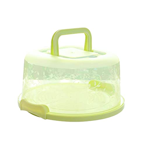 Tragbarer Kuchenbox -Trägerhandle Container Kuchen Aufbewahrung Cupcake Green Round Transporting Deckel Clip Lock Tragbarer Kuchenbox -Trägerhandle Container Kuchen Aufbewahrung Cupcake Green Round Transporting Deckel Clip Lock von Pastoralist