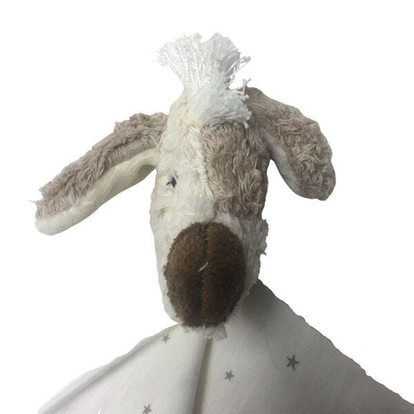 Pat und Patty Personalisertes Schmusetuch/ Schnuffeltuch, Greifling Hund "Neo" ,Farbe : beige , 100 % Baumwolle-kbA/GOTS Pat und Patty Personalisertes Schmusetuch/ Schnuffeltuch, Greifling Hund "Neo" ,Farbe : beige , 100 % Baumwolle-kbA/GOTS von Pat und Patty