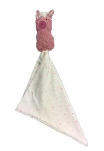 Pat und Patty Personalisertes Schmusetuch/Schnuffeltuch , Greifling "Schwein" ,Farbe : rosa, 100 % Baumwolle-kbA von Pat und Patty