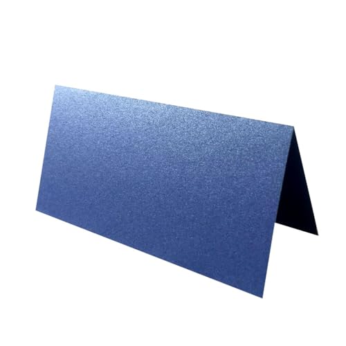 50Pcs Solid Color Blank Tischkarten, Kleine Tischkarten Zum Schreiben Von Nummer Name, 10cm X 5cm Zeltkarten, Begleitkarten, Namenskarten, Hochzeit Tischkarten Für Hochzeit, Sitzkarten (Marineblau) von PatPatPet