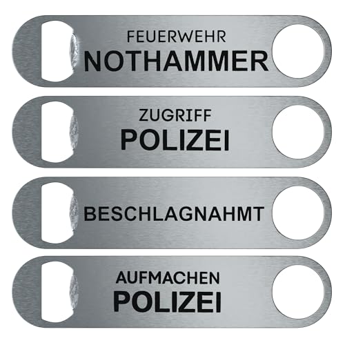 Patch Force - Flaschenöffner "Aufmachen Polizei" aus Edelstahl in den Maßen 18cm x 4cm - Ideal als Geschenk, Gadget oder Zubehör - Bieröffner, bottle opener von Patch Force