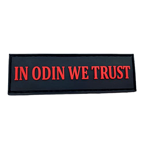In Odin We Trust Airsoft PVC Klett Emblem Morale Patch (Rot) von Patch Nation