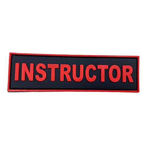 Instructor Airsoft PVC Klett Emblem Morale Patch (Rot) von Patch Nation