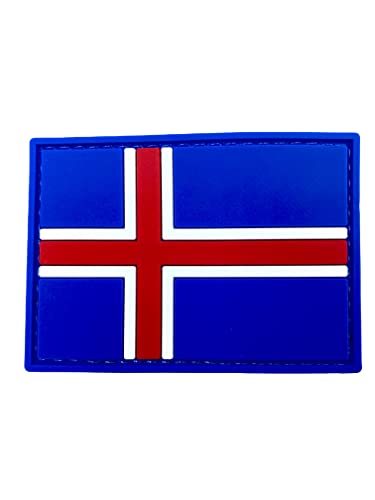 Island Isländisch Flagge Taktisch PVC Airsoft Paintball Klettverschluss-Flecken Kader Patch von Patch Nation