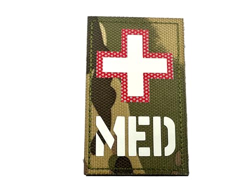 MED Medic Field Paramedic Multicam Tactical Laser Cut Airsoft Field Patch (Rot) von Patch Nation