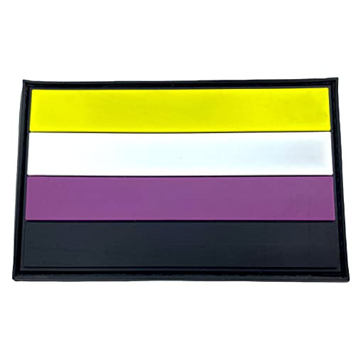 Nonbinary Non Binary LGBTQ Pride Flagge PVC Klett Emblem Abzeichen Patch von Patch Nation