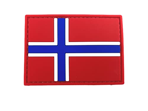 Norwegen Norwegisch Flagge Taktisch PVC Airsoft Paintball Klettverschluss-Flecken Kader Patch von Patch Nation