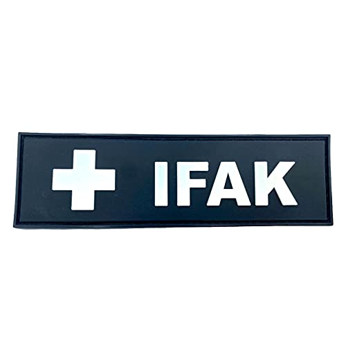 Patch Nation IFAK Individual First Aid Kit PVC Airsoft Paintball Klett Emblem Abzeichen Patch (Leuchten im Dunkeln) von Patch Nation