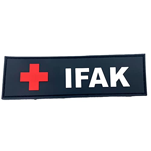 Patch Nation IFAK Individual First Aid Kit PVC Airsoft Paintball Klett Emblem Abzeichen Patch (Rot) von Patch Nation