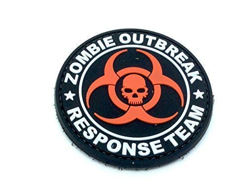 Patch Nation Zombie Outbreak Response Team Biohazard Schwarz PVC Klett Emblem Abzeichen von Patch Nation