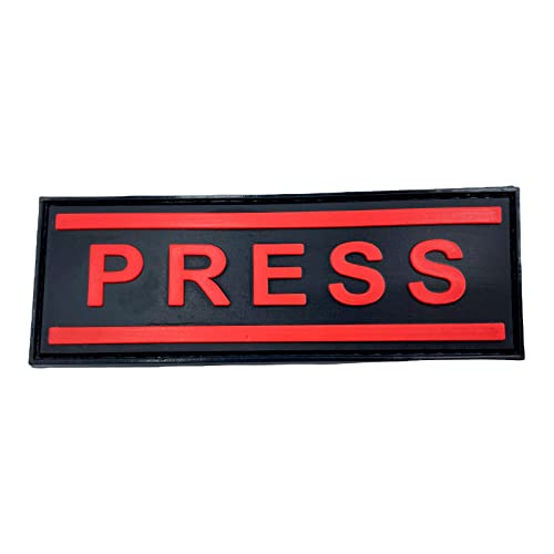 Press Journalist Fotograf Airsoft PVC Klett Emblem Abzeichen Cosplay Patch (Rot) von Patch Nation