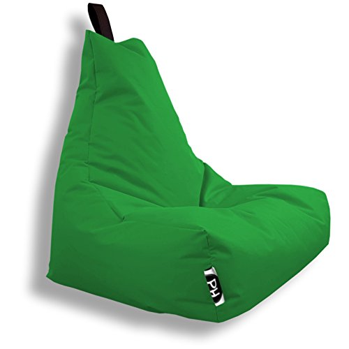 PATCH HOME Patchhome Lounge Sessel XL Gamer Sessel Sitzsack Sessel Sitzkissen In & Outdoor geeignet fertig befüllt | XL - Grün - in 2 Größen und 25 Farben von PATCH HOME