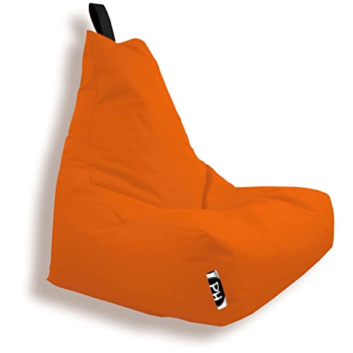 PATCH HOME Patchhome Lounge Sessel XL Gamer Sessel Sitzsack Sessel Sitzkissen In & Outdoor geeignet fertig befüllt | XL - Orange - in 2 Größen und 25 Farben von PATCH HOME