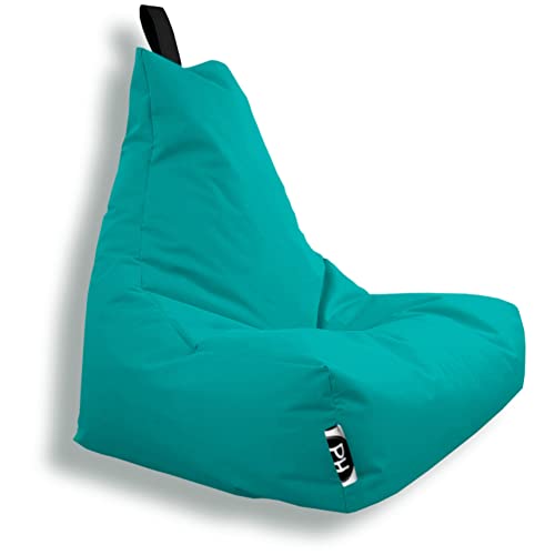 PATCH HOME Patchhome Lounge Sessel XL Gamer Sessel Sitzsack Sessel Sitzkissen In & Outdoor geeignet fertig befüllt | XL - Türkis - in 2 Größen und 25 Farben von PATCH HOME