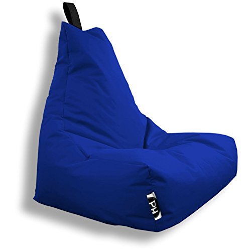 PATCH HOME Patchhome Lounge Sessel XXL Gamer Sessel Sitzsack Sessel Sitzkissen In & Outdoor geeignet fertig befüllt | XXL - Blau - in 2 Größen und 25 Farben von PATCH HOME