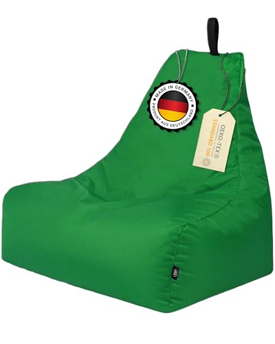 PATCH HOME Patchhome Lounge Sessel XXL Gamer Sessel Sitzsack Sessel Sitzkissen In & Outdoor geeignet fertig befüllt | XXL - Grün - in 2 Größen und 25 Farben von PATCH HOME