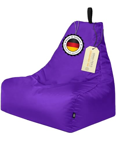 PATCH HOME Patchhome Lounge Sessel XXL Gamer Sessel Sitzsack Sessel Sitzkissen In & Outdoor geeignet fertig befüllt | XXL - Lila - in 2 Größen und 25 Farben von PATCH HOME
