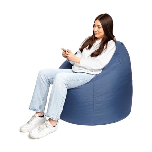 PATCH HOME Patchhome Sitzsack Tropfenform - Blaugrau für In & Outdoor XL 300 Liter - mit Styropor Füllung in 25 versch. Farben und 3 Größen von PATCH HOME