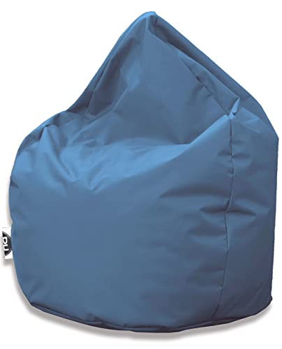 PATCH HOME Patchhome Sitzsack Tropfenform - Blaugrau für In & Outdoor XXL 420 Liter - mit Styropor Füllung in 25 versch. Farben und 3 Größen von PATCH HOME