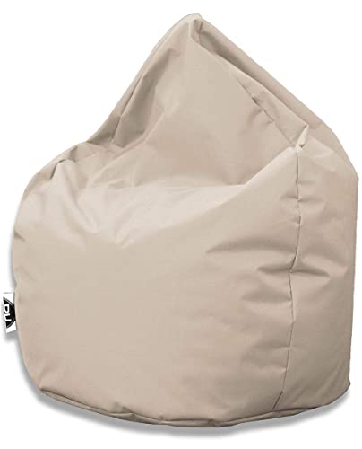 PATCH HOME Patchhome Sitzsack Tropfenform - Creme für In & Outdoor XXXL 480 Liter - mit Styropor Füllung in 25 versch. Farben und 3 Größen von PATCH HOME