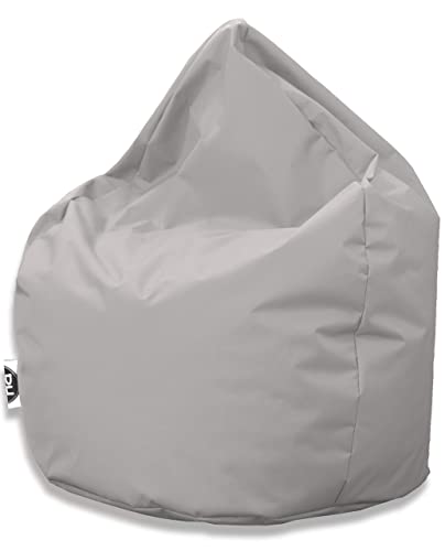 PATCH HOME Patchhome Sitzsack Tropfenform - Grau für In & Outdoor XL 300 Liter - mit Styropor Füllung in 25 versch. Farben und 3 Größen von PATCH HOME