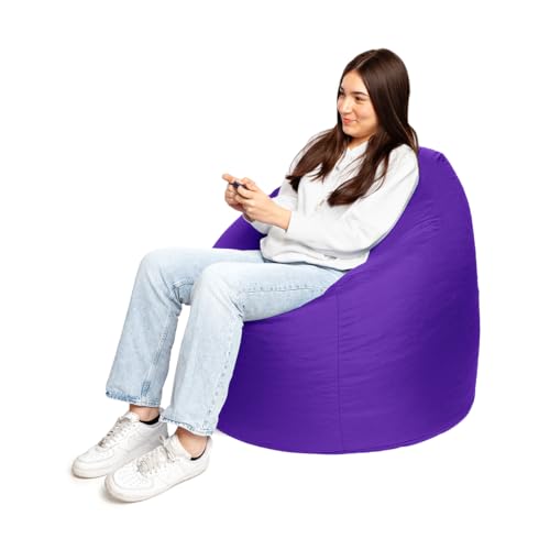 PATCH HOME Patchhome Sitzsack Tropfenform - Lila für In & Outdoor XL 300 Liter - mit Styropor Füllung in 25 versch. Farben und 3 Größen von PATCH HOME