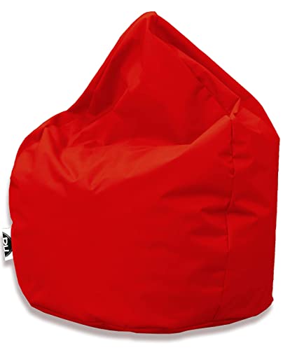 Patchhome Sitzsack Tropfenform - Rot für In & Outdoor XL 300 Liter - mit Styropor Füllung in 25 versch. Farben und 3 Größen von PATCH HOME