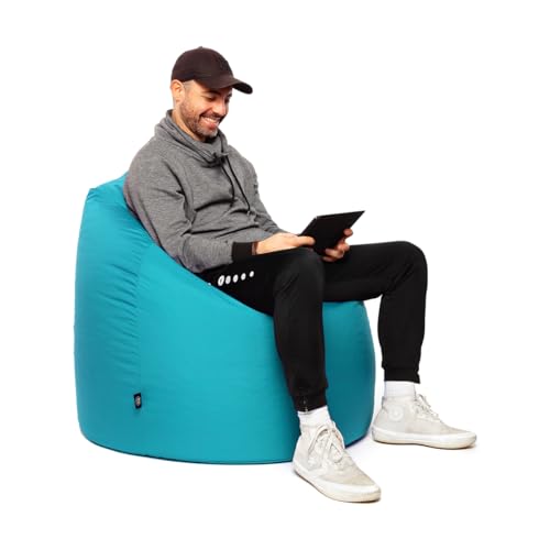 PATCH HOME Sitzsack XL Tropfenform – Türkis – Indoor & Outdoor Beanbag mit Styroporfüllung - Bereits Befüllt - Kinder & Erwachsene - 30 Farben & 3 Größen - Für Kinder und Erwachsene PATCH HOME Sitzsack XL Tropfenform – Türkis – Indoor & Outdoor Beanbag mit Styroporfüllung - Bereits Befüllt - Kinder & Erwachsene - 30 Farben & 3 Größen - Für Kinder und Erwachsene von PATCH HOME