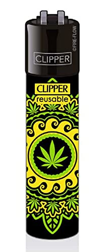 PatchouliWorld Clipper Feuerzeug - Edition Mandala Leaf - 4 Verschiedene Motive Weed - #3 von PatchouliWorld