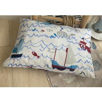 Süßes Maritimes Kinderkissen Inclusive Füllung Reine Baumwolle Weicher Canvas Ca.70x50cm Süßes Maritimes Kinderkissen Inclusive Füllung Reine Baumwolle Weicher Canvas Ca.70x50cm von Patchworkschmiede