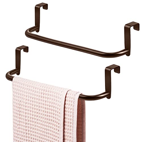2 Stück Metall Handtuchstange Küchenschrank Handtuchhalter Starke Stahl Handtuchstange Rack zum Aufhängen an Innen- oder Außenseite von Türen, Home Kitchen Bad, Handtücher, Geschirrtücher und von Patelai